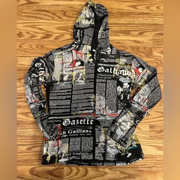 Rare john galliano gazette hoody hoodie Shirts